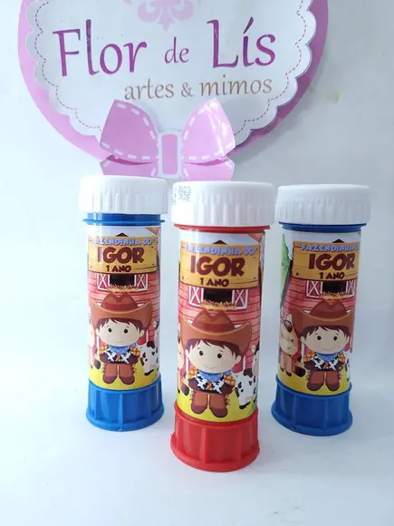 Bolha de Sabão Fazendinha Aquarela Menino