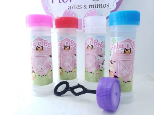 Bolha de Sabão Fazendinha Menina Aquarela
