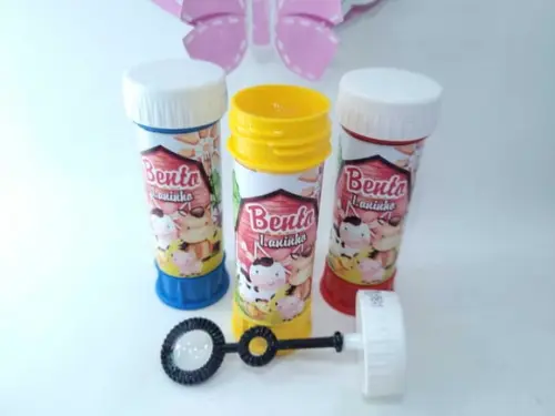 Bolha de Sabão Lembrancinha Fazendinha Menino Aquarela
