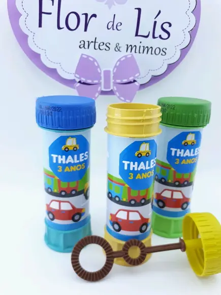 Bolha de Sabão Meios de Transportes Lembrancinha