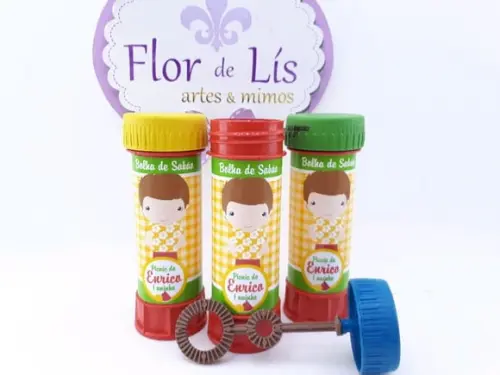 Bolha de Sabão Personalizada Festa Picnic Menino