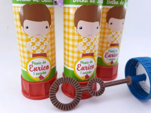 Bolha de Sabão Personalizada Festa Picnic Menino