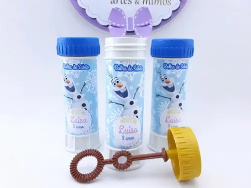Bolha de Sabão Personalizada Frozen Olaf
