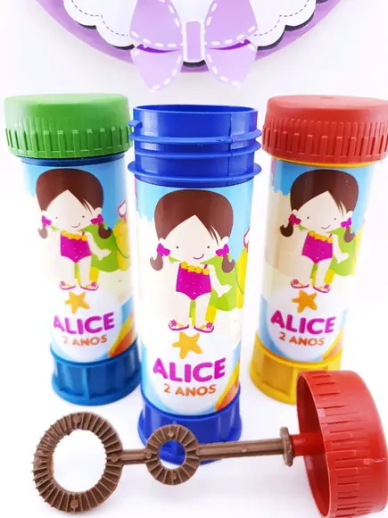 Bolha de Sabão Personalizada Festa Praia Lembrancinha