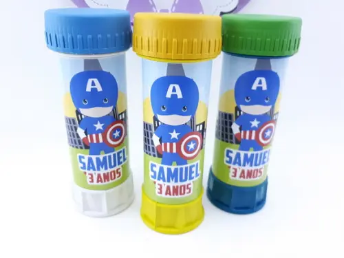 Bolha de Sabão Personalizada Heróis Capitão América
