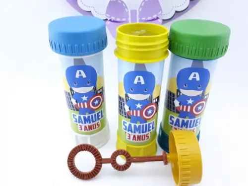 Bolha de Sabão Personalizada Heróis Capitão América