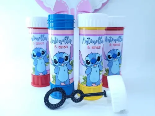 Bolha de Sabão Personalizada Lembrancinha Stitch