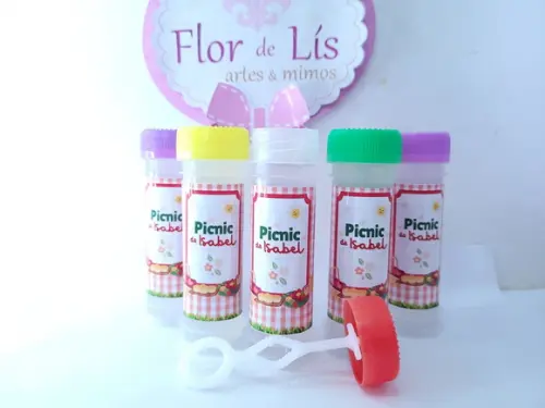 Bolha de Sabão Piquenique Lembrancinha Menina