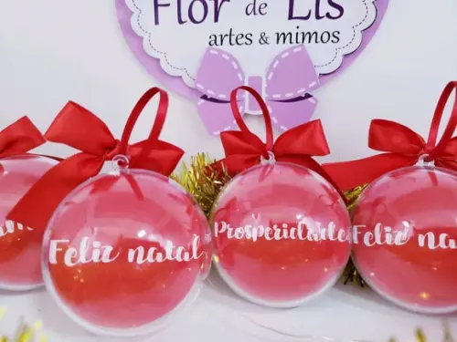 Bolinha de Árvore de Natal Personalizada com Nome Enfeite