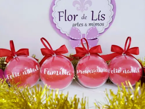 Bolinha de Árvore de Natal Personalizada com Nome Enfeite