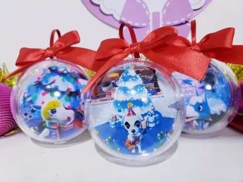 Bolinha de Natal Animal Crossing Enfeite Geek Game