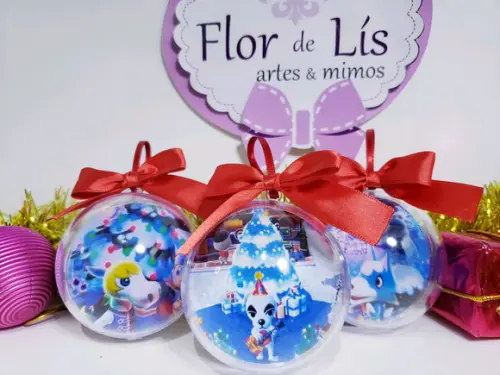 Bolinha de Natal Animal Crossing Enfeite Geek Game