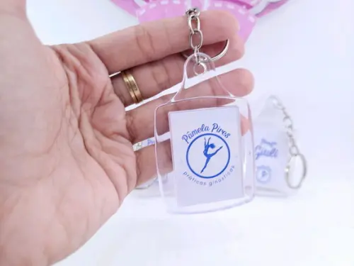 Brinde Chaveiro Acrílico Personalizado com Logo Professores