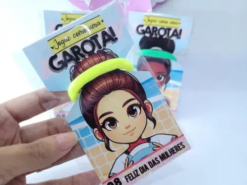 Brinde Dia das Mulheres Tag Elástico de Cabelo Esporte Vôlei