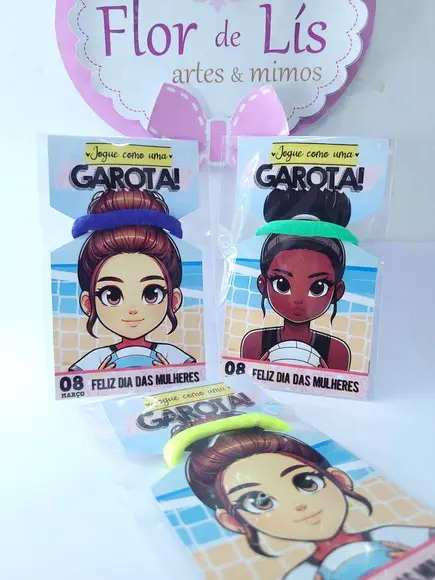 Brinde Dia das Mulheres Tag Elástico de Cabelo Esporte Vôlei