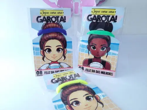 Brinde Dia das Mulheres Tag Elástico de Cabelo Esporte Vôlei