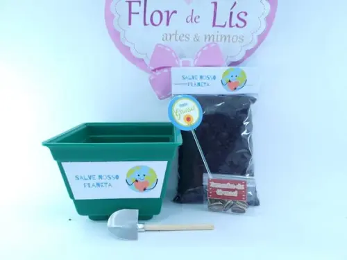 Brinde Kit Plantar Girassol Meio Ambiente Sustentável