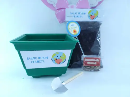 Brinde Kit Plantar Girassol Meio Ambiente Sustentável