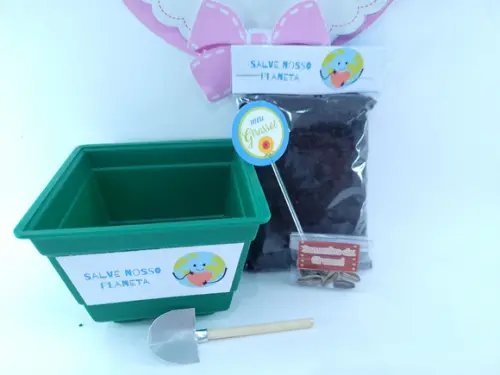 Brinde Kit Plantar Girassol Meio Ambiente Sustentável