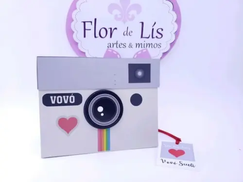 Caixa com Fotos Polaroid Retrô Dia dos Avós
