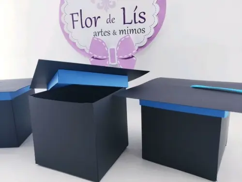 Caixa Cubo Chapéu de Formatura Capelo