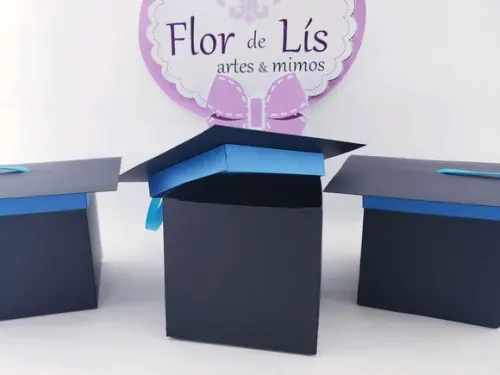 Caixa Cubo Chapéu de Formatura Capelo