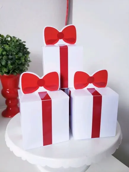 Caixa Cubo Presente de Natal
