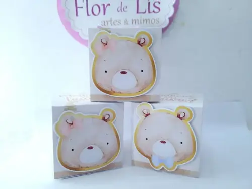 Caixa Cubo Ursinho Aquarela Chá Revelação Menino ou Menina