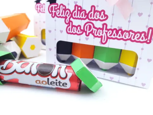 Caixa de Lápis Batom Professores