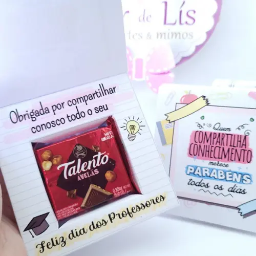 Caixa Dia dos Professores para Chocolate Talento