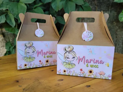 Caixa Lanche Jardim Encantado das Fadas Maleta Grande