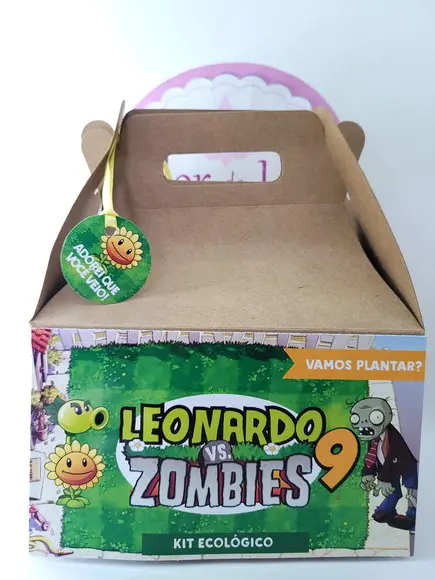 Caixa Lanche Maleta Grande Jogo Plants Vs Zombies