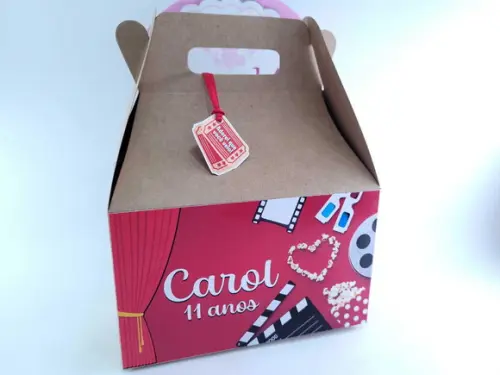 Caixa Lanche Sessão de Cinema Maleta Grande