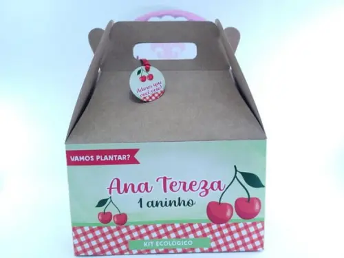 Caixa Maleta Lanche Cerejinha Grande para Lembrancinha