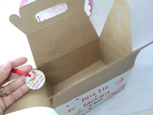 Caixa Maleta para Lanche e Piquenique Grande com Tag