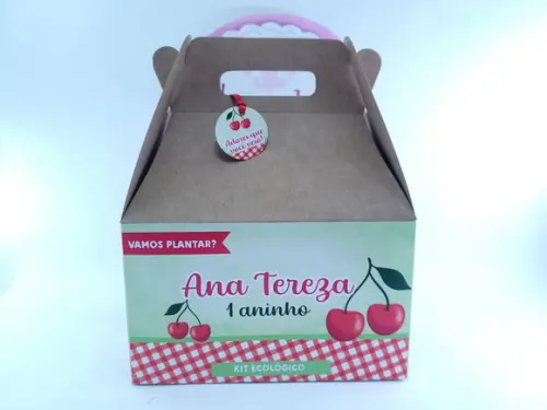 Caixa Maleta Lanche Cerejinha Grande para Lembrancinha