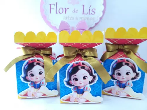 Caixa Meia Bala Branca de Neve Contos de Fada Era Uma Vez