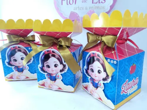 Caixa Meia Bala Branca de Neve Contos de Fada Era Uma Vez