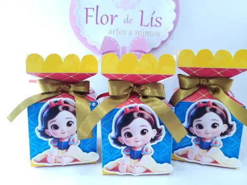 Caixa Meia Bala Branca de Neve Contos de Fada Era Uma Vez