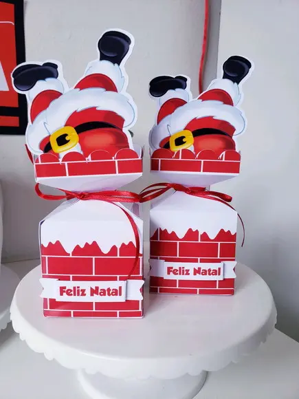 Caixa Meia Bala Natal Chaminé