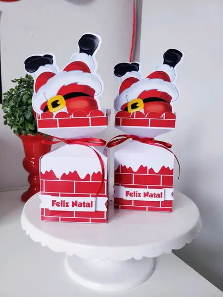 Caixa Meia Bala Natal Chaminé
