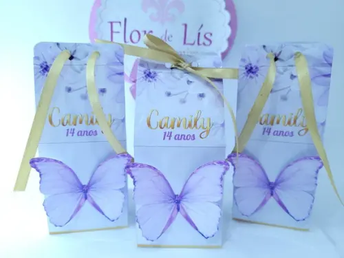 Caixa Milk Personalizada Borboleta Jardim Encantado