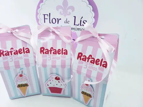 Caixa Milk Personalizada Confeitaria Sorvete e Cupcake