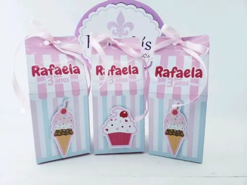 Caixa Milk Personalizada Confeitaria Sorvete e Cupcake