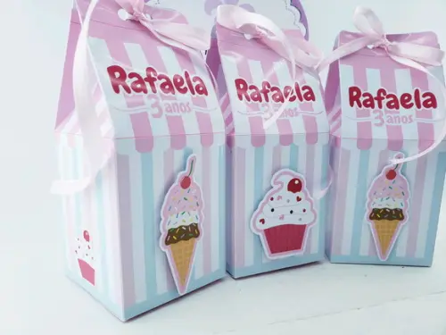 Caixa Milk Personalizada Confeitaria Sorvete e Cupcake