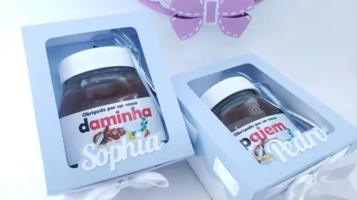 Caixa Nutella Daminha e Pajem Casamento