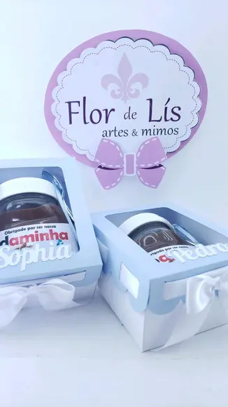Caixa Nutella Daminha e Pajem Casamento