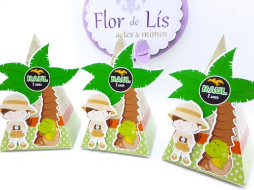 Caixa Pirâmide Dinossauro Cute