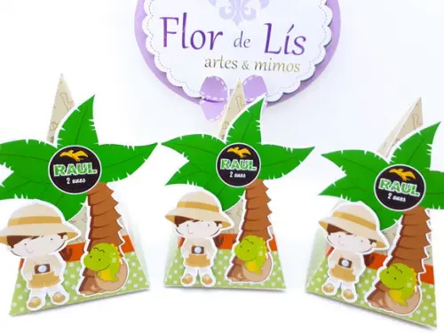 Caixa Pirâmide Dinossauro Cute