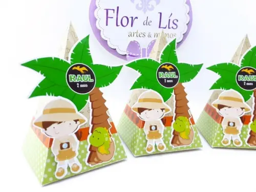 Caixa Pirâmide Dinossauro Cute